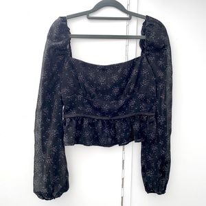 Cropped Peplum Blouse